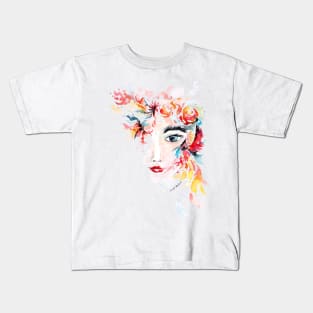 woman watercolor 2 Kids T-Shirt